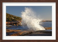 Framed Splash from Blowhole, Bicheno, Tasmania, Australia
