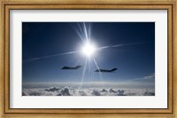 Framed Two F-117 Nighthawk Fighters