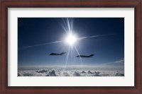 Framed Two F-117 Nighthawk Fighters