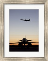 Framed B-1B Lancer Takes Off at Sunset from Dyess Air Force Base, Texas