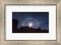 Framed Moon Ring over Arches National Park, Utah