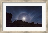 Framed Moon Ring over Arches National Park, Utah