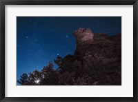 Framed Moon Rises through Trees in Oklahoma