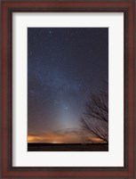 Framed Zodiacal Light and Milky Way over the Texas Plains