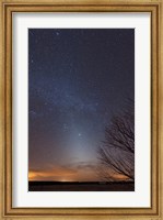 Framed Zodiacal Light and Milky Way over the Texas Plains