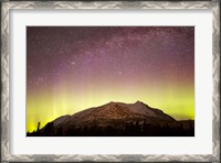 Framed Aurora Borealis, Comet Panstarrs and Milky Way over Yukon, Canada