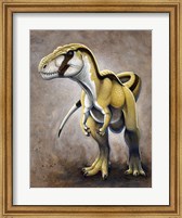 Framed Megalosaurus, a Large Meat-Eating Dinosaur of the Jurassic period