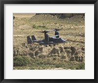 Framed CV-22 Osprey Prepares to Land
