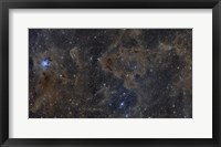 Framed Iris Nebula and Dusty Region in Cepheus constellation