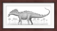 Framed Amargasaurus Cazaui Dinosaur from the Early Cretaceous Period