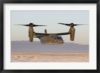 Framed CV-22 Osprey Flies in Helicopter Mode