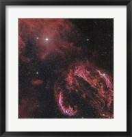 Framed Veil Nebula in the Constellation Cygnus