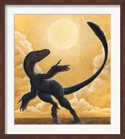 Framed Deinonychus Antirrhopus Dancing in the Sun