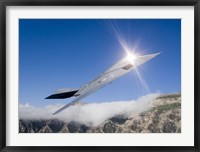 Framed F-117 Nighthawk over New Mexico