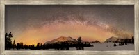 Framed Aurora Borealis and Milky Way over Yukon, Canada
