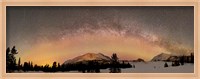 Framed Aurora Borealis and Milky Way over Yukon, Canada