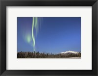 Framed Aurora Borealis near Mayo, Yukon, Canada