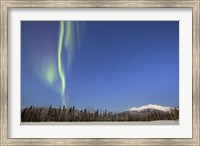 Framed Aurora Borealis near Mayo, Yukon, Canada