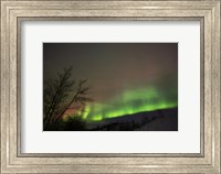 Framed Aurora Borealis, Twin Lakes, Yukon, Canada