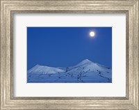 Framed Full moon over Ogilvie Mountains