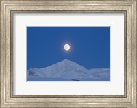 Framed Full Moon over Ogilvie Mountains, Canada