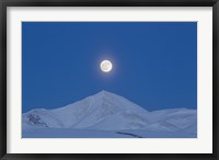 Framed Full Moon over Ogilvie Mountains, Canada