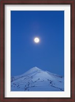 Framed Full Moon over Ogilvie Mountains, Canada (vertical)