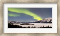 Framed Aurora Borealis over Bove Island, Yukon, Canada