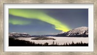 Framed Aurora Borealis over Bove Island, Yukon, Canada