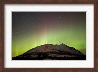 Framed Aurora Borealis and Milky Way over Carcross Desert