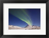 Framed Aurora Borealis over Ogilvie Mountains, Canada