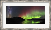 Framed Aurora Borealis, Milky Way and Big Dipper