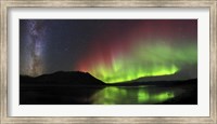 Framed Aurora Borealis, Milky Way and Big Dipper