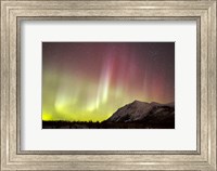 Framed Red Aurora Borealis over Carcross Desert, Canada