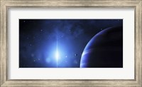 Framed Star Glows on a Nearby Gas Giant