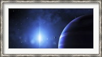 Framed Star Glows on a Nearby Gas Giant