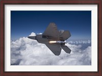 Framed F-22 Raptor Releases a Flare