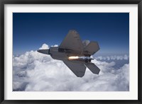 Framed F-22 Raptor Releases a Flare