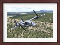 Framed CV-22 Osprey on a training mission over New Mexico