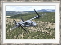 Framed CV-22 Osprey on a training mission over New Mexico
