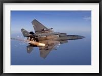 Framed F-15 Eagle Releases a Flare
