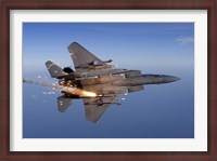 Framed F-15 Eagle Releases a Flare