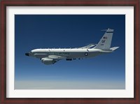 Framed RC-135W Rivet Joint Aircraft Flies over the Midwest