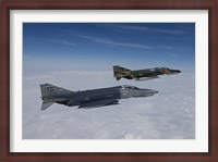 Framed Two QF-4E's Fly over the Gulf of Mexico