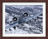 Framed A-10C Thunderbolt  Flies over Snowy Idaho