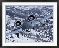 Framed A-10C Thunderbolt  Flies over Snowy Idaho