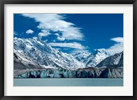 Framed Tasman Glacier Terminal Lake, South Island, New Zealand