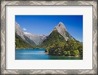 Framed Mitre Peak, Milford Sound, South Island, New Zealand