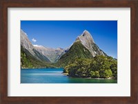 Framed Mitre Peak, Milford Sound, South Island, New Zealand