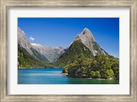 Framed Mitre Peak, Milford Sound, South Island, New Zealand